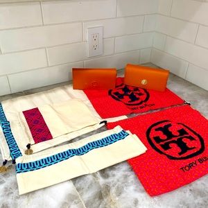 Tory Burch cloth bags and sunglasses cases